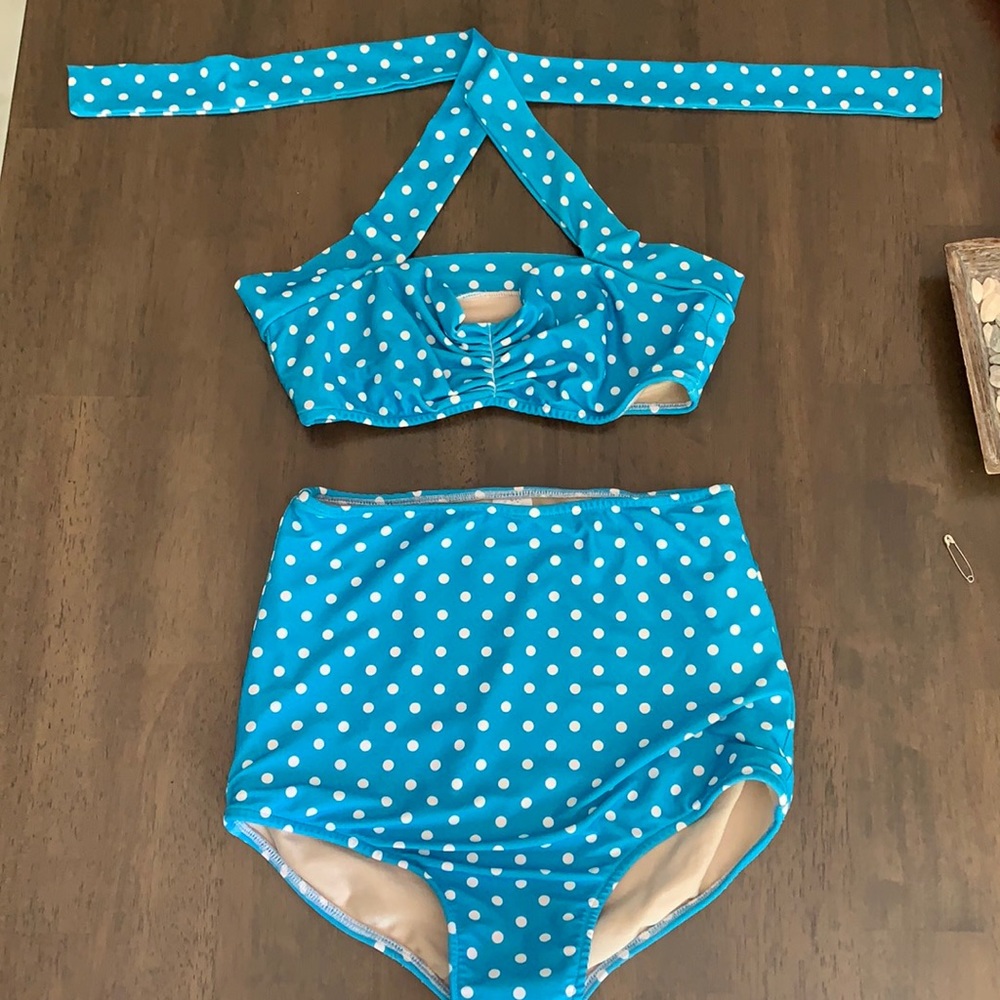 Vintage two piece high waisted bikini